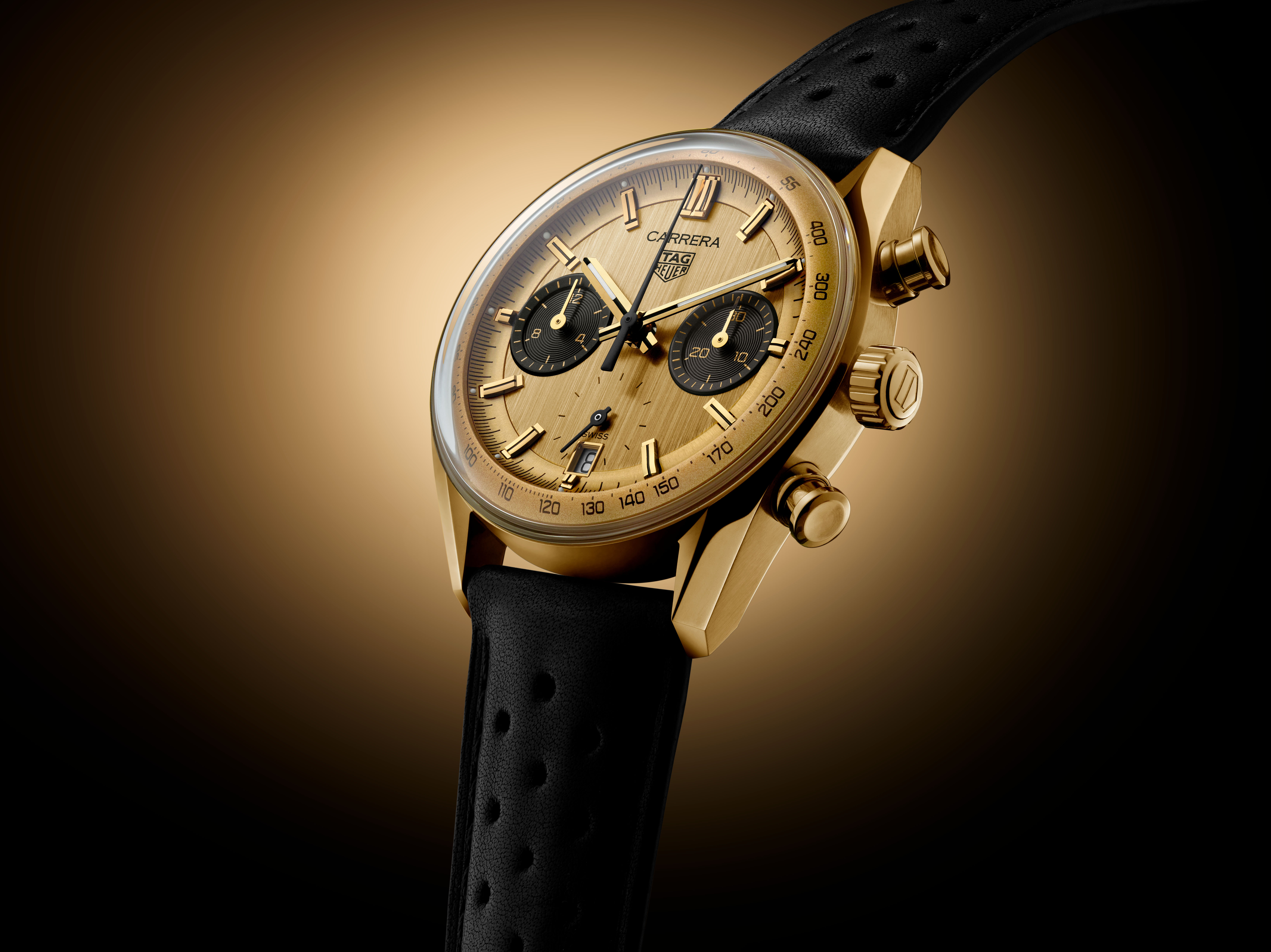 The New Tag Heuer Carrera Glassbox with a Gold Dial | GMT India